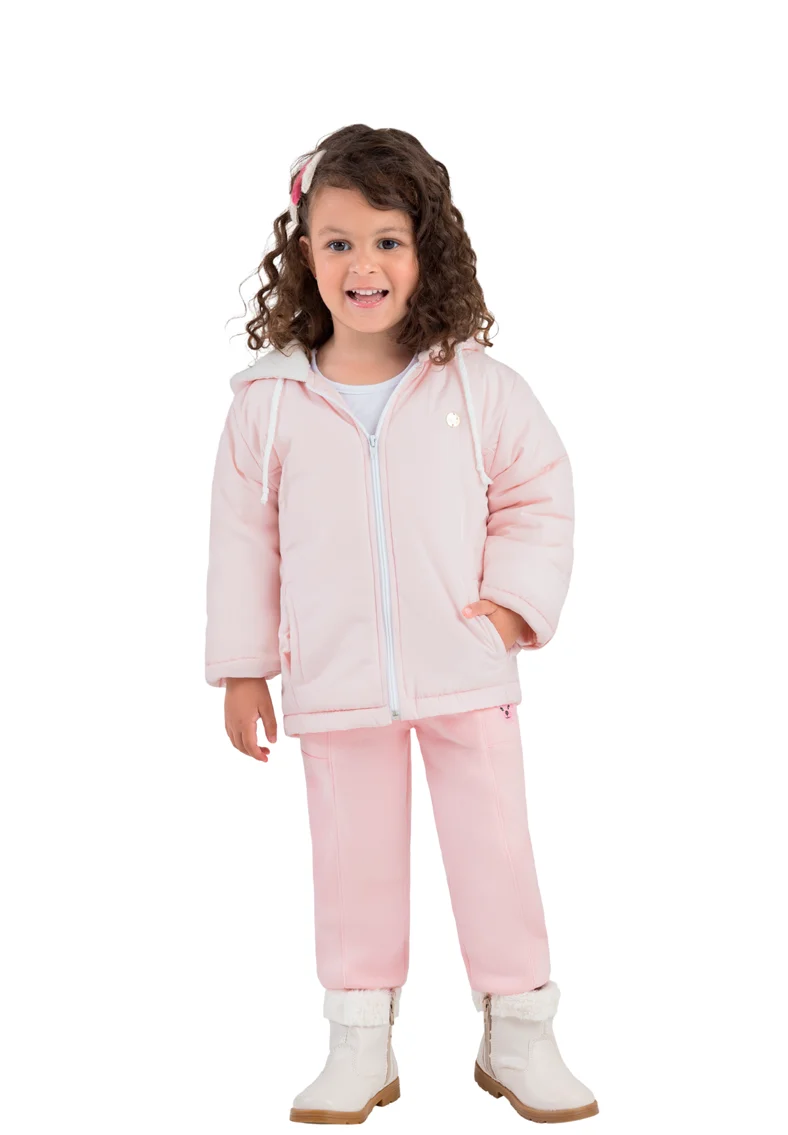 Jaqueta aspen forrada e calça jogger moletom