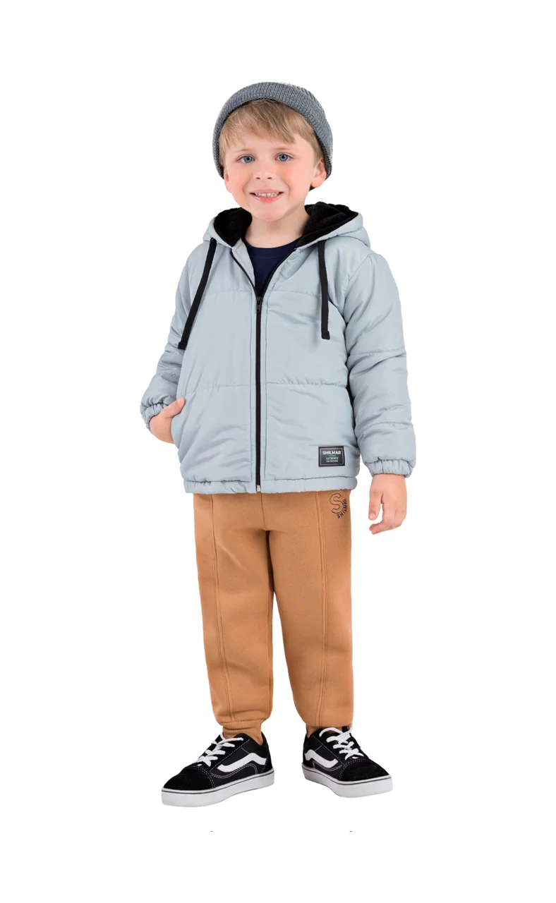 Jaqueta aspen forrada e calça jogger moletom